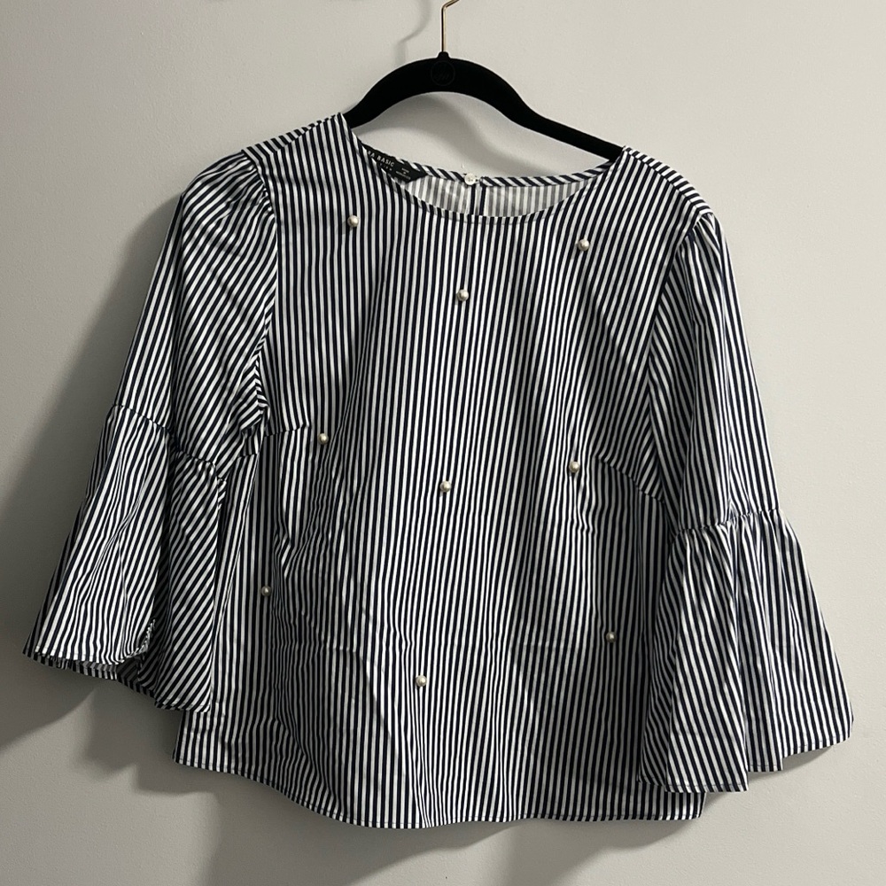 Zara Blouse with Pearls - SMALL
